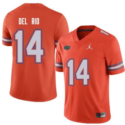 Men's Florida Gators #14 Luke Del Rio NCAA Jordan Brand Orange Authentic Stitched College Football Jersey KLO4662WN